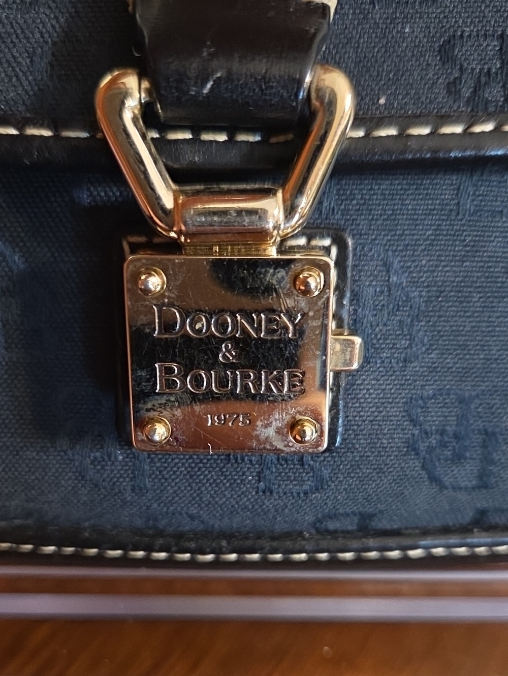 Dooney & Bourke Vintage Signature Monogram Flap Wristlet - Picture 10 of 16